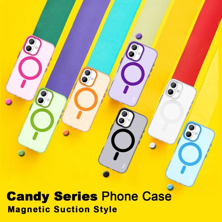 Захисний чохол IMAK Candy Series Magnetic для Apple iPhone 16 - Black: фото 7 з 8