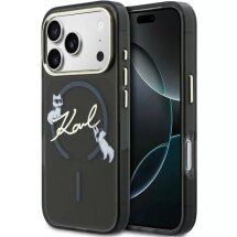 Захисний чохол Karl Lagerfeld Script Logo MagSafe для iPhone 18 Pro / 17 Pro (KLHMP18L5HKSCAK) - Black: фото 1 з 7