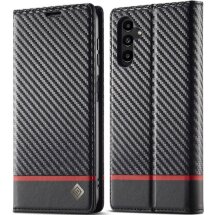 Защитный чехол LC.IMEEKE Carbon Fiber для Samsung Galaxy A56 (A566) - Horizontal Stripe: фото 1 из 12