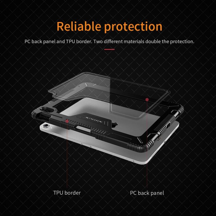 Защитный чехол NILLKIN Bumper Leather Case для iPad Pro 11 (2020/2021/2022) - Black: фото 7 из 18