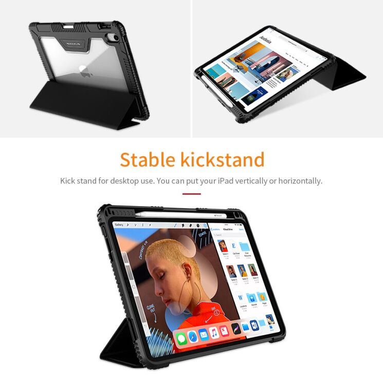 Защитный чехол NILLKIN Bumper Leather Case для iPad Pro 11 (2020/2021/2022) - Black: фото 12 из 18