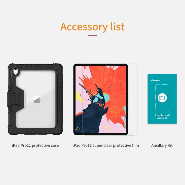 Защитный чехол NILLKIN Bumper Leather Case для iPad Pro 11 (2020/2021/2022) - Black: фото 18 из 18