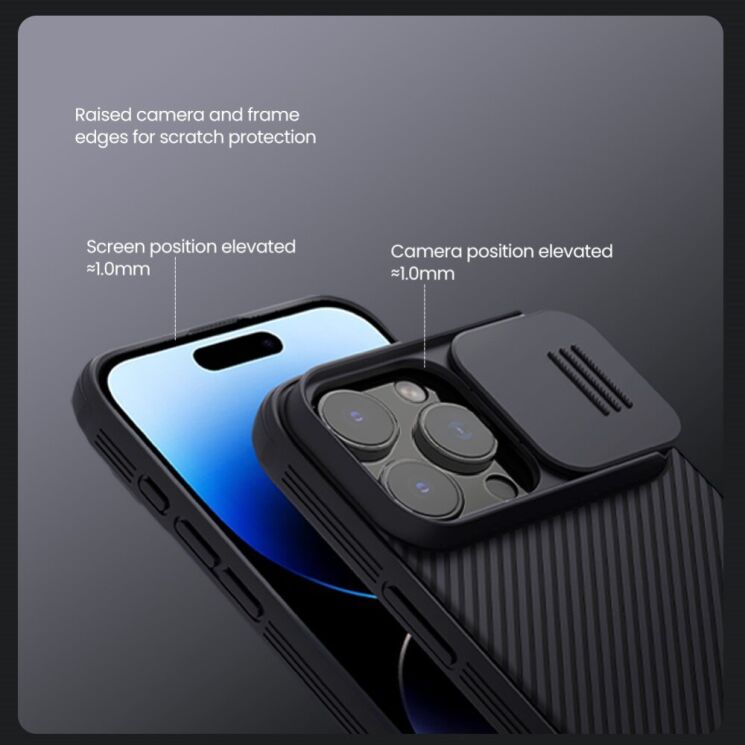 Защитный чехол NILLKIN CamShield Pro (with MagSafe Support) для Apple iPhone 16 Pro Max - Blue: фото 11 из 19