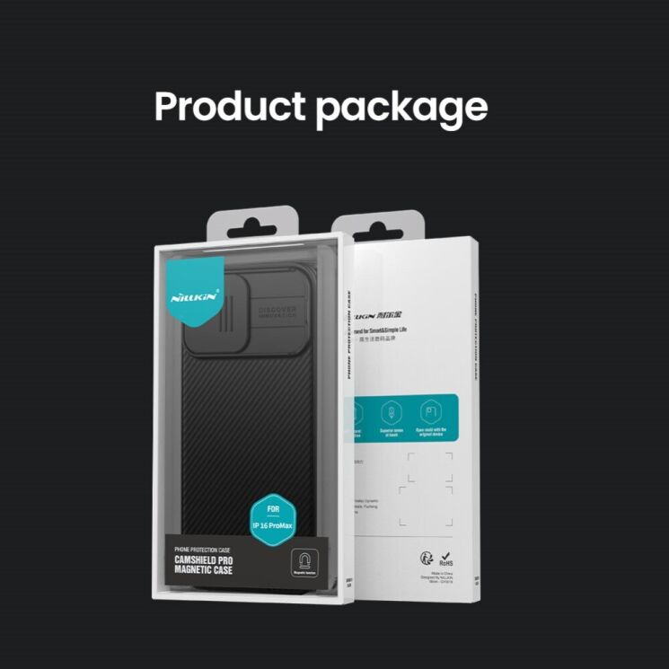 Защитный чехол NILLKIN CamShield Pro (with MagSafe Support) для Apple iPhone 16 Pro Max - Blue: фото 19 из 19