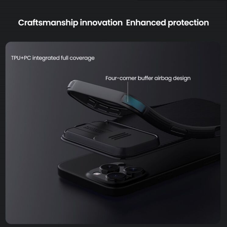 Защитный чехол NILLKIN CamShield Pro (with MagSafe Support) для Apple iPhone 16 Pro Max - Blue: фото 9 из 19
