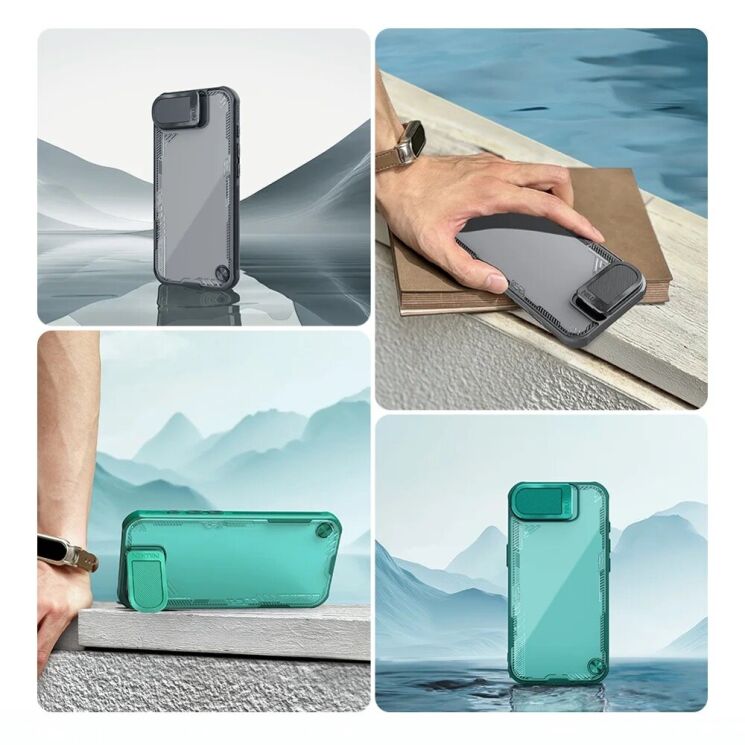 Защитный чехол NILLKIN Iceblade Prop для Apple iPhone 16e - Green: фото 8 из 17