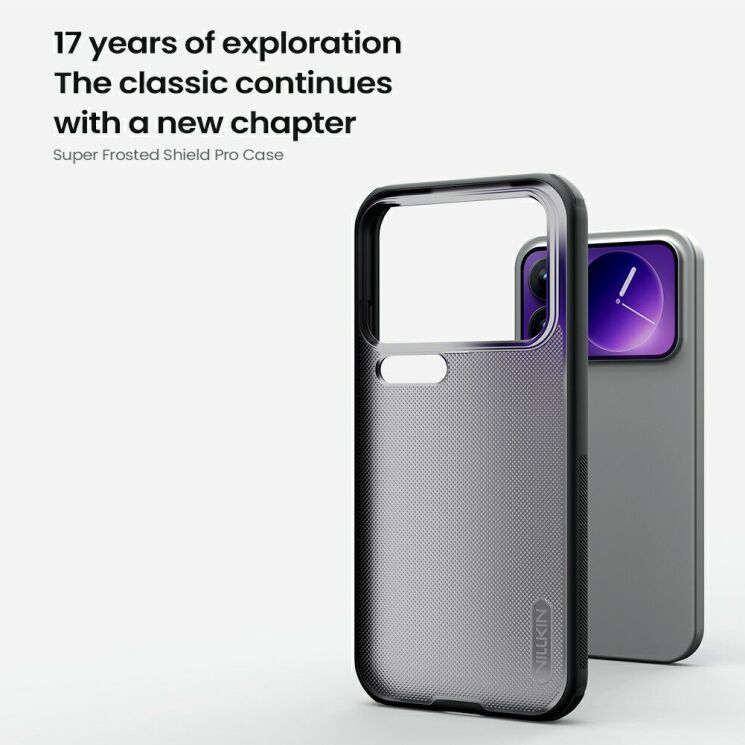 Защитный чехол NILLKIN Super Frosted Shield Pro для Xiaomi 17 Pro - Black (390709B) Защитный чехол NILLKIN Super Frosted Shield Pro для Xiaomi 17 Pro - Black: фото 6 из 14