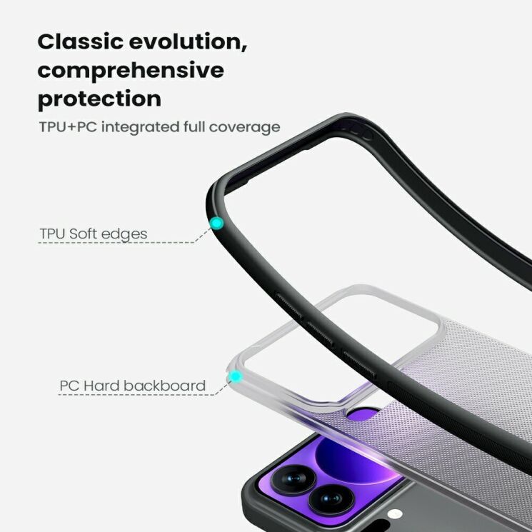 Защитный чехол NILLKIN Super Frosted Shield Pro для Xiaomi 17 Pro - Black (390709B) Защитный чехол NILLKIN Super Frosted Shield Pro для Xiaomi 17 Pro - Black: фото 9 из 14