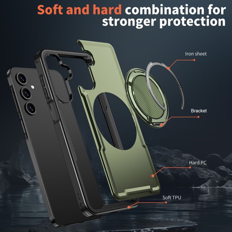 Захисний чохол Reframe Grip MagSafe для Samsung Galaxy A16 (A165) - Black: фото 6 з 6