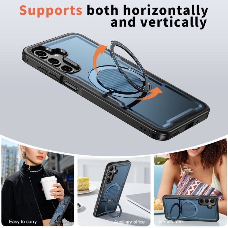 Захисний чохол Reframe Grip MagSafe для Samsung Galaxy A16 (A165) - Black: фото 5 з 6