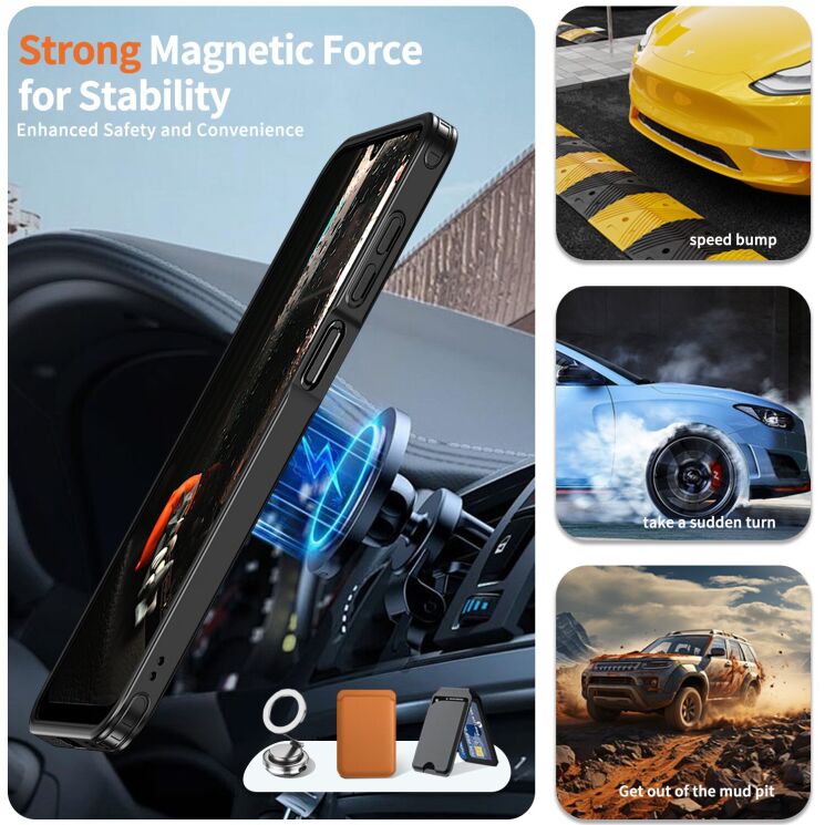 Захисний чохол Reframe Grip MagSafe для Samsung Galaxy A16 (A165) - Black: фото 2 з 6