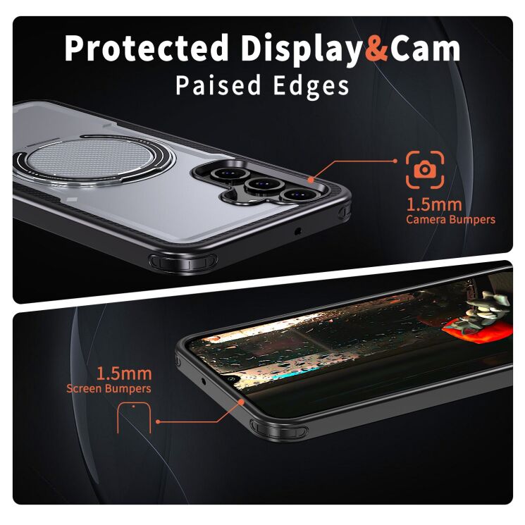 Захисний чохол Reframe Grip MagSafe для Samsung Galaxy A16 (A165) - Black: фото 4 з 6