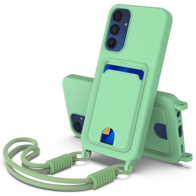 Защитный чехол Reframe Silicone Holder для Samsung Galaxy A35 (A356) - Green: фото 1 из 7