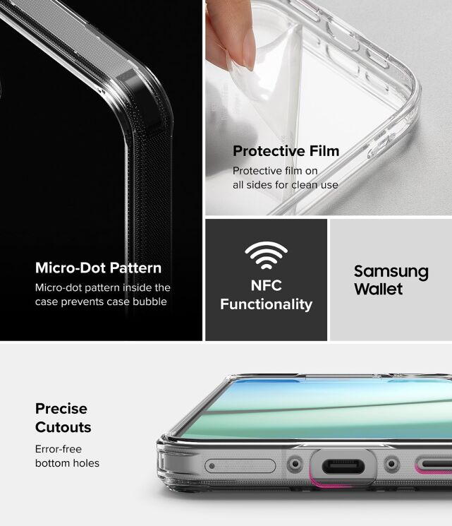 Защитный чехол Ringke Fusion для Samsung Galaxy A36 (A366) / A56 (A566) 8800293852063 - Clear: фото 10 из 11