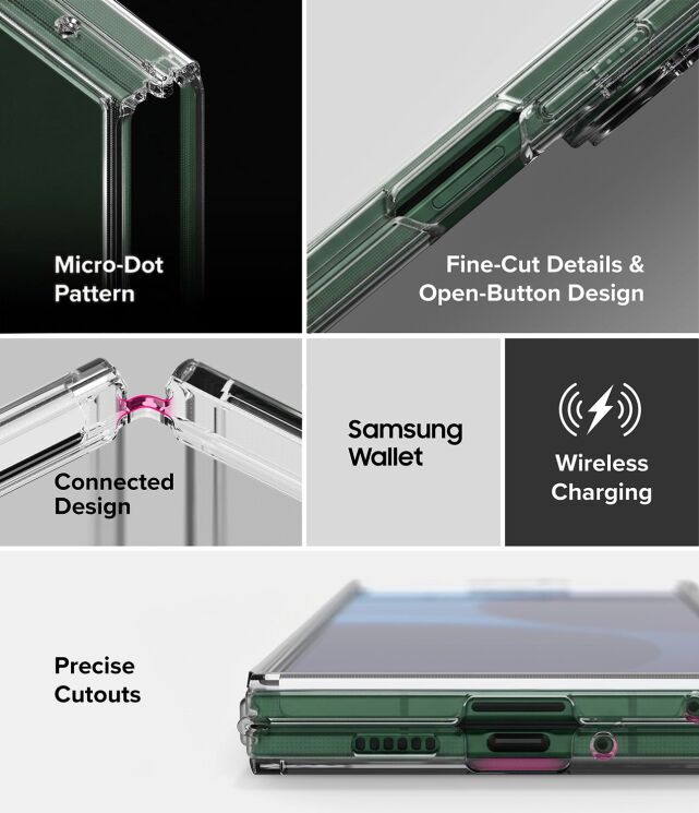 Защитный чехол Ringke Fusion (FF) для Samsung Galaxy Fold 8 Ultra (8800328819276) - Clear: фото 13 из 17