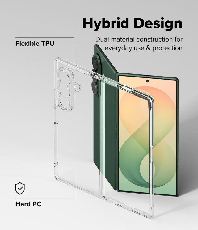 Защитный чехол Ringke Fusion (FF) для Samsung Galaxy Fold 8 Ultra (8800328819276) - Clear: фото 8 из 17