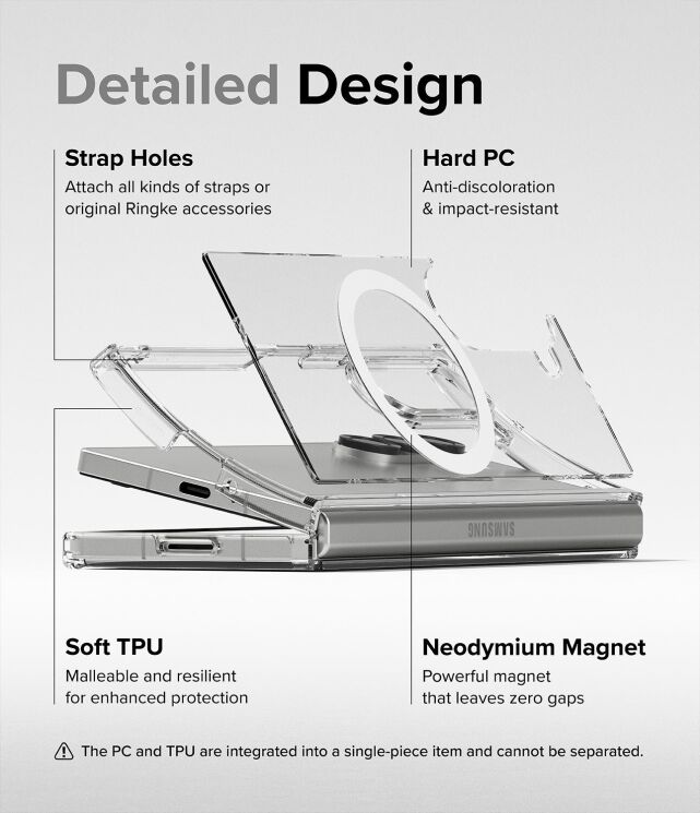 Защитный чехол Ringke Fusion Magnetic (FF) для Samsung Galaxy Fold 6 (8809961786969) - Clear: фото 17 из 23