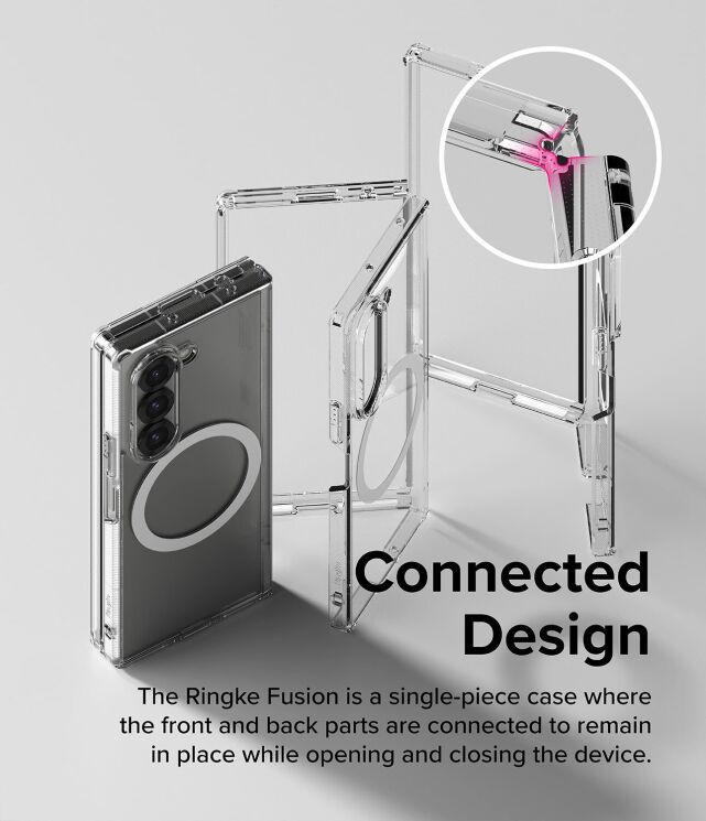 Защитный чехол Ringke Fusion Magnetic (FF) для Samsung Galaxy Fold 6 (8809961786969) - Clear: фото 15 из 23
