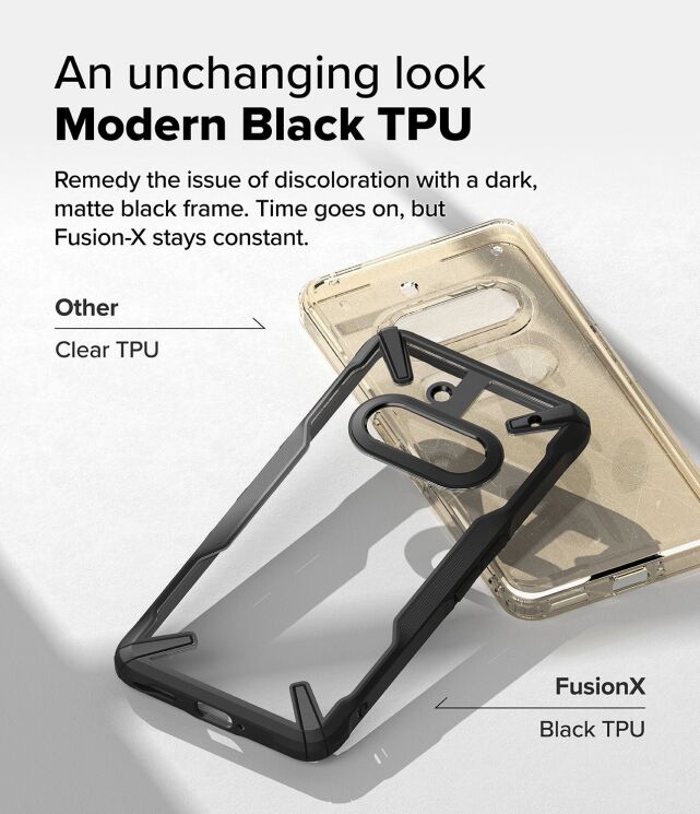 Защитный чехол RINGKE Fusion X для Nothing Phone (3a) 8800293853541 - Black: фото 6 из 11