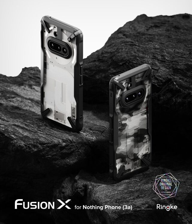 Защитный чехол RINGKE Fusion X для Nothing Phone (3a) 8800293853541 - Black: фото 2 из 11