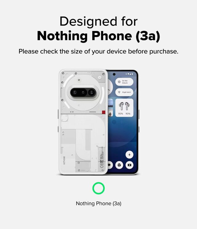 Защитный чехол RINGKE Fusion X для Nothing Phone (3a) 8800293853541 - Black: фото 3 из 11