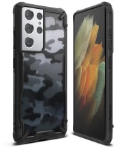 Защитный чехол RINGKE Fusion X для Samsung Galaxy S21 Ultra (G998) - Camo Black: фото 1 из 6