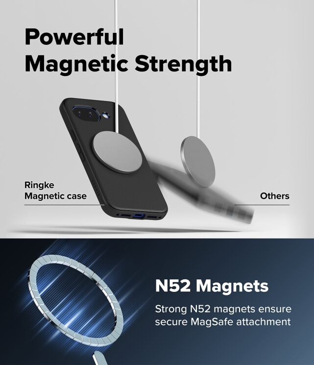 Защитный чехол Ringke Onyx Magnetic (FP) для Google Pixel 10a (8800328818415) - Black: фото 5 из 15