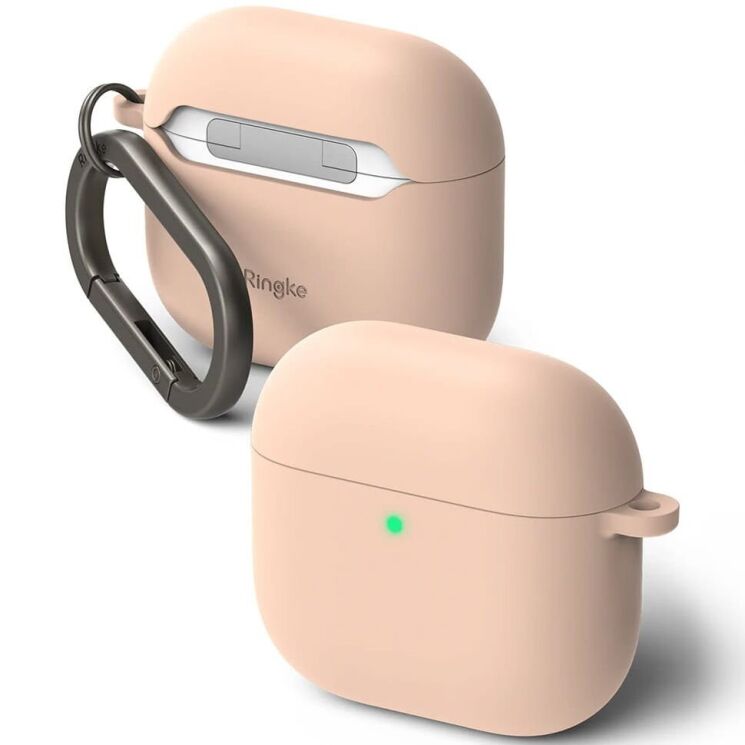 Защитный чехол Ringke Silicone Case для Apple AirPods 4 (8800274964204) - Pink Sand: фото 1 из 15