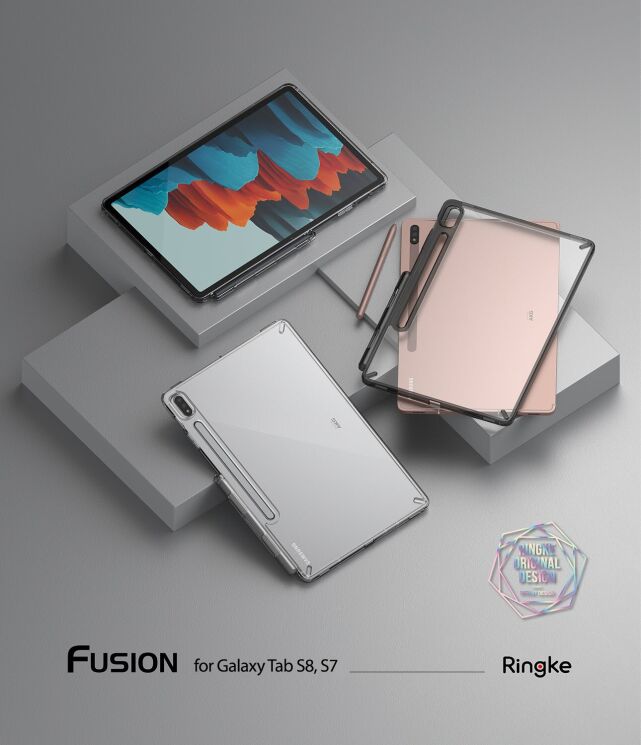 Защитный чехол Ringke T Fusion для Samsung Galaxy Tab S7 (T870/875) / S8 (X700/706) 8809758101616 - Clear (250136C) Защитный чехол Ringke T Fusion для Samsung Galaxy Tab S7 (T870/875) / S8 (X700/706) 8809758101616 - Clear: фото 2 из 9