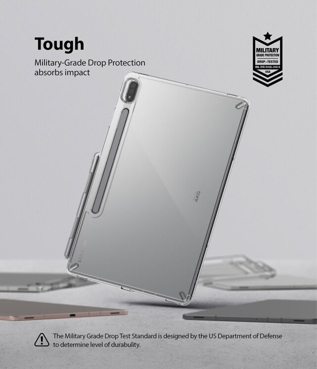 Защитный чехол Ringke T Fusion для Samsung Galaxy Tab S7 (T870/875) / S8 (X700/706) 8809758101616 - Clear (250136C) Защитный чехол Ringke T Fusion для Samsung Galaxy Tab S7 (T870/875) / S8 (X700/706) 8809758101616 - Clear: фото 4 из 9