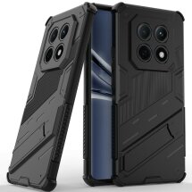 Захисний чохол з підставкою Deexe Bibercas для Xiaomi Redmi Note 15 5G / Poco M8 5G - Black: фото 1 з 5