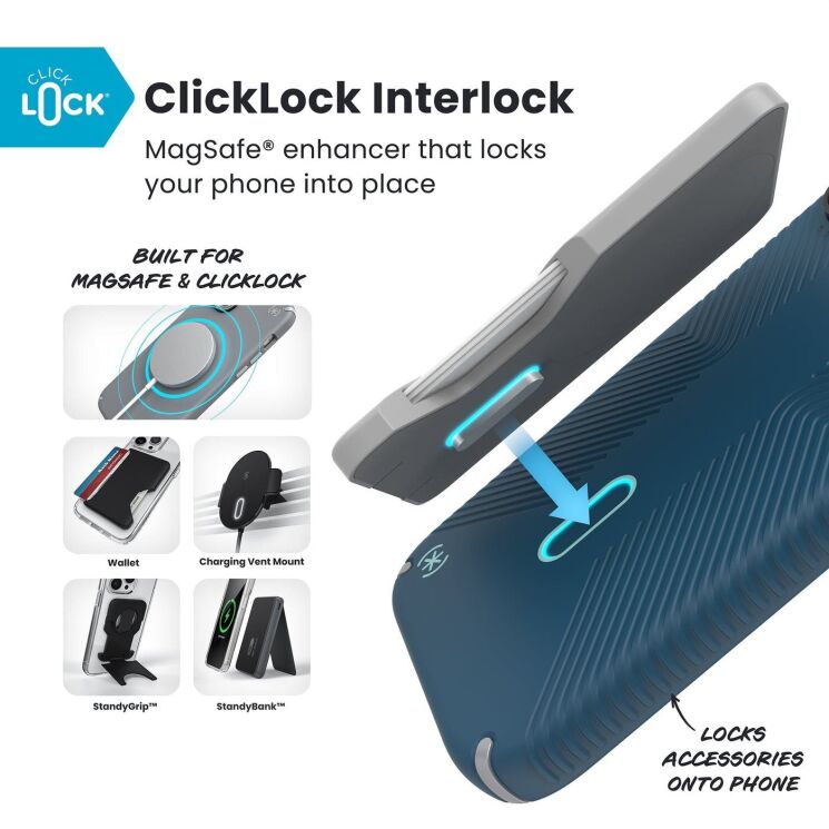 Защитный чехол Speck Presidio2 Grip MagSafe для iPhone 17 Pro Max (150986-3261) - Dark Blue: фото 9 из 9