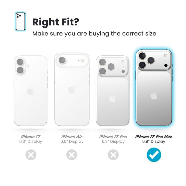 Защитный чехол Speck Presidio2 Grip MagSafe для iPhone 17 Pro Max (150986-3261) - Dark Blue: фото 5 из 9
