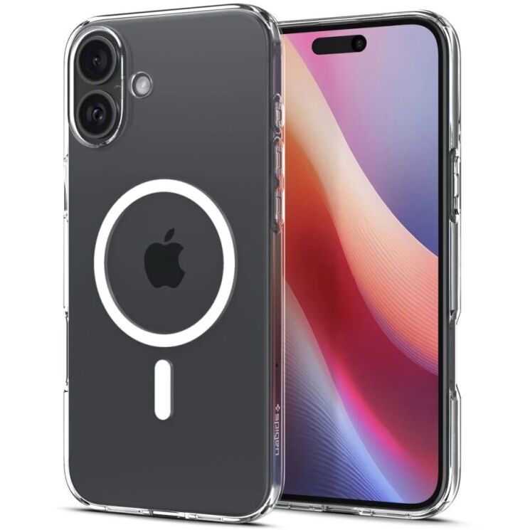 Защитный чехол Spigen (SGP) Liquid Crystal (MagFit) для Apple iPhone 16 - Clear: фото 1 из 13