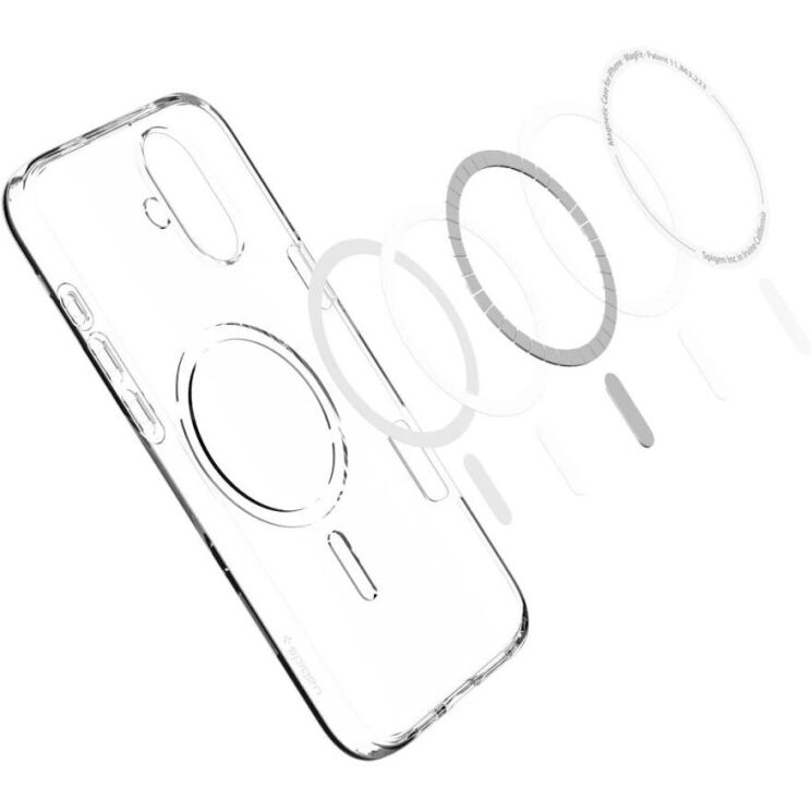 Защитный чехол Spigen (SGP) Liquid Crystal (MagFit) для Apple iPhone 16 - Clear: фото 3 из 13