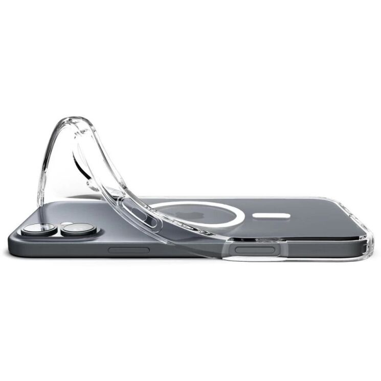 Защитный чехол Spigen (SGP) Liquid Crystal (MagFit) для Apple iPhone 16 - Clear: фото 8 из 13