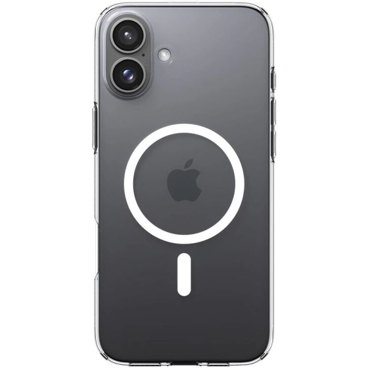 Защитный чехол Spigen (SGP) Liquid Crystal (MagFit) для Apple iPhone 16 - Clear: фото 2 из 13