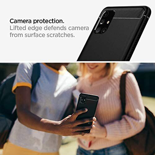 Защитный чехол Spigen (SGP) Rugged Armor для Samsung Galaxy M51 (M515) - Matte Black: фото 4 из 8