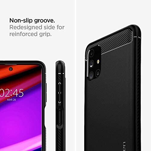 Защитный чехол Spigen (SGP) Rugged Armor для Samsung Galaxy M51 (M515) - Matte Black: фото 3 из 8