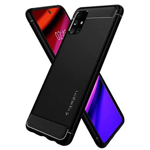 Защитный чехол Spigen (SGP) Rugged Armor для Samsung Galaxy M51 (M515) - Matte Black: фото 2 из 8