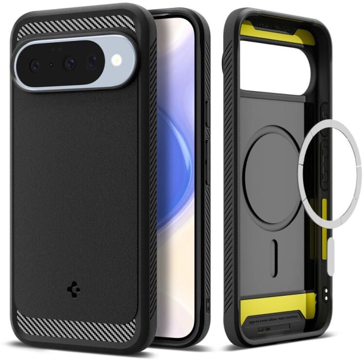 Захисний чохол Spigen (SGP) Rugged Armor (MagFit) для Google Pixel 10 / 10 Pro (ACS09698) - Black: фото 1 з 17