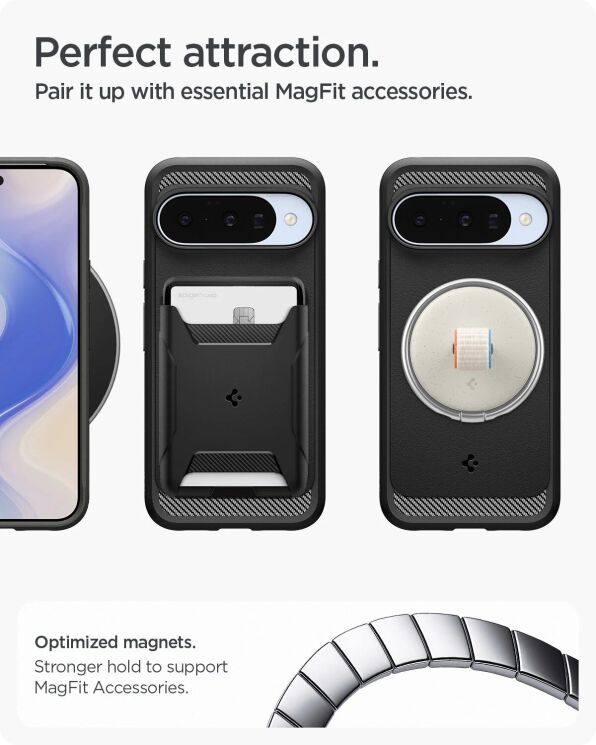 Захисний чохол Spigen (SGP) Rugged Armor (MagFit) для Google Pixel 10 / 10 Pro (ACS09698) - Black: фото 17 з 17