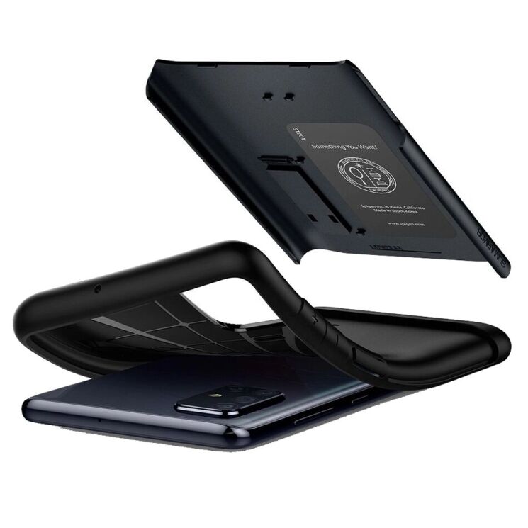 Захисний чохол Spigen (SGP) Slim Armor для Samsung Galaxy A71 (A715) - Metal Slate: фото 6 з 7