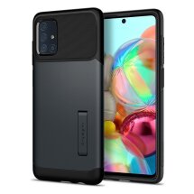 Защитный чехол Spigen (SGP) Slim Armor для Samsung Galaxy A71 (A715) - Metal Slate: фото 1 из 7