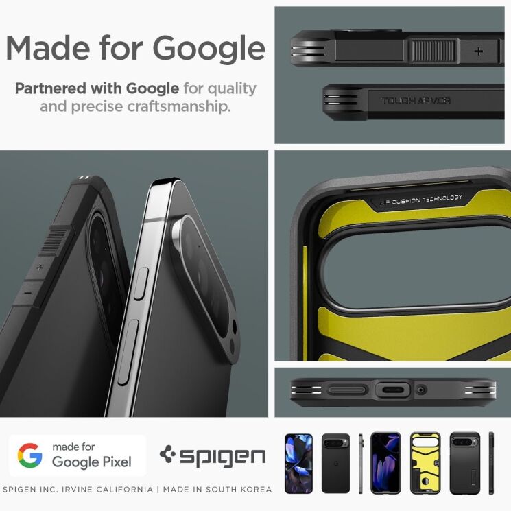 Защитный чехол Spigen (SGP) Tough Armor для Google Pixel 9 Pro XL - Metal Slate: фото 16 из 16