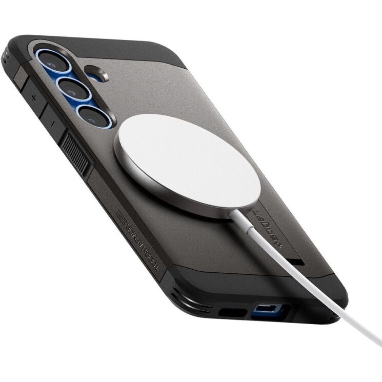 Защитный чехол Spigen (SGP) Tough Armor (MagFit) для Samsung Galaxy S25 Plus (S936) ACS08988 - Gunmetal: фото 3 из 20