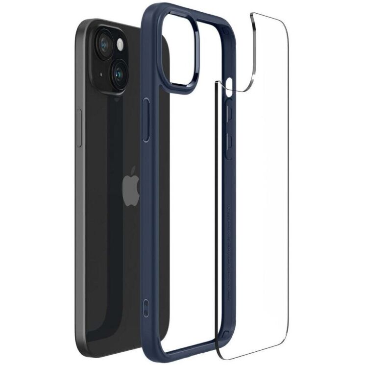 Защитный чехол Spigen (SGP) Ultra Hybrid для Apple iPhone 15 Plus - Navy Blue: фото 4 из 14