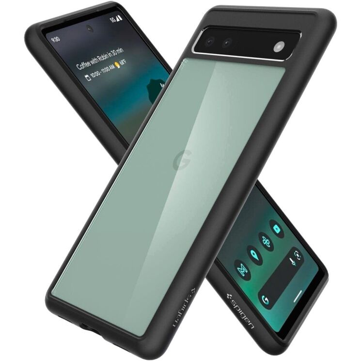 Защитный чехол Spigen (SGP) Ultra Hybrid для Google Pixel 6a - Black: фото 2 из 14