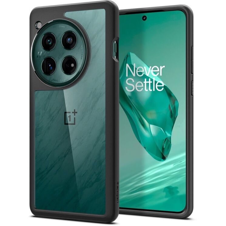 Захисний чохол Spigen (SGP) Ultra Hybrid для OnePlus 12 (ACS07378) - Matte Black: фото 1 з 13