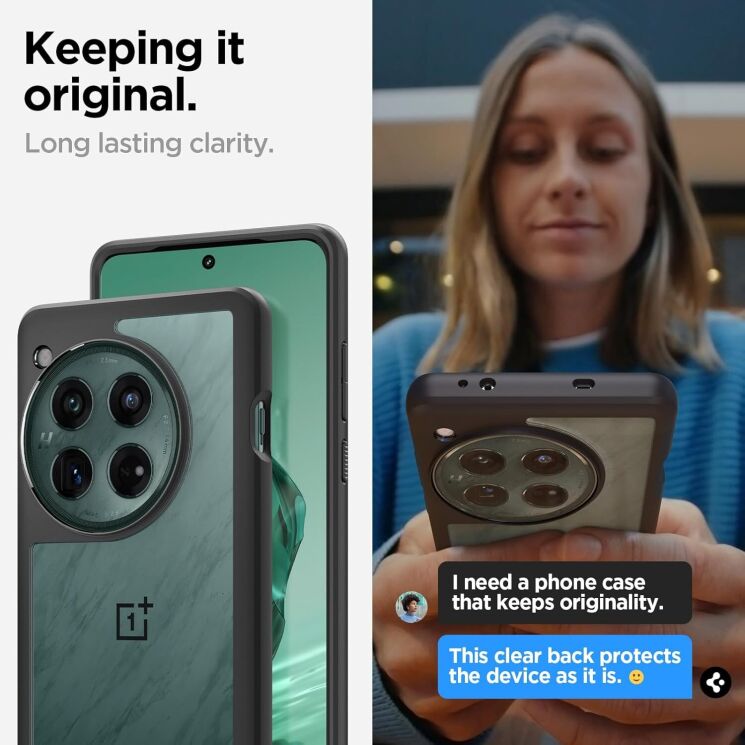 Захисний чохол Spigen (SGP) Ultra Hybrid для OnePlus 12 (ACS07378) - Matte Black: фото 10 з 13